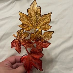 Fall Leaves Changing Red to Orange Light Up Wallflower Holder w/Free Wallflower